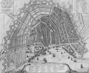 Mapa de Ámsterdam, 1662